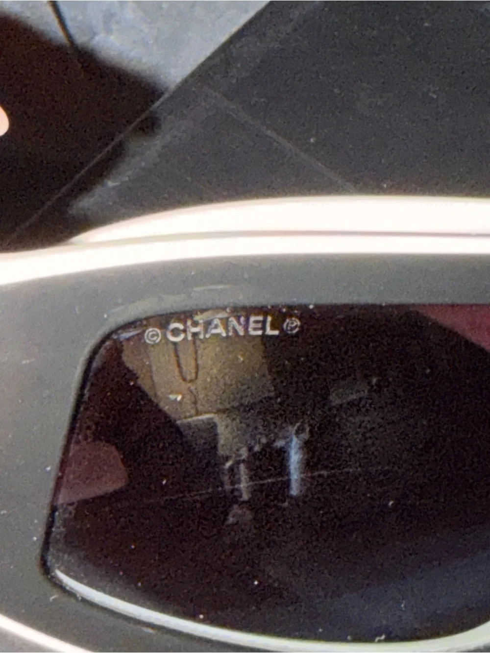 NWOT Authentic CHANEL 6057 Black White CC Shield Sunglasses